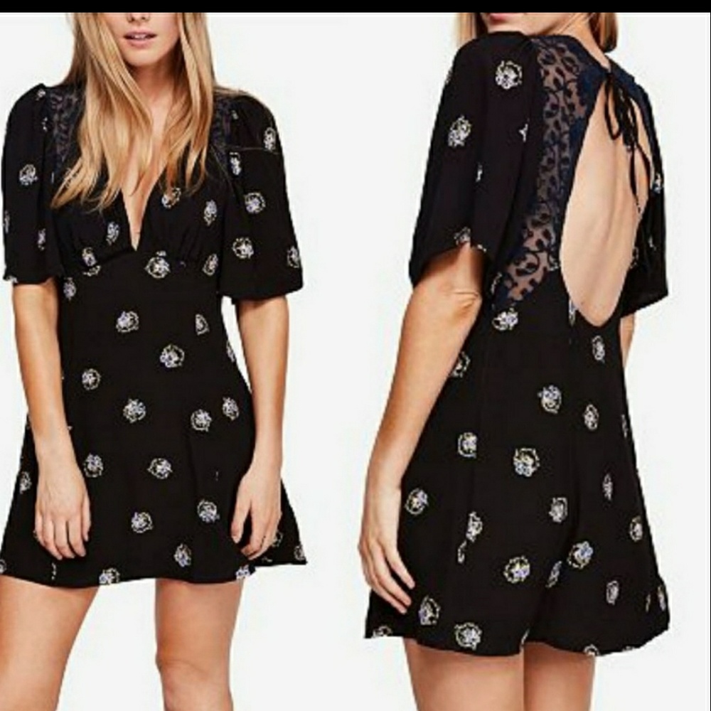 Free people boho dress A-line.